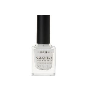 Korres Gel Effect Gloss Nail Polish Long Lasting Nail Polish White 1 Blanc White 11ml