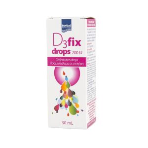 Intermed D3 Fix Drops Βιταμίνη για Ανοσοποιητικό 200iu 30ml