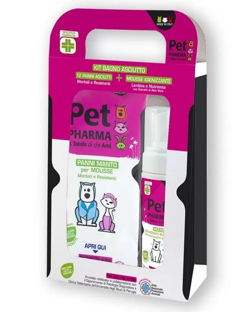 Pet In Pharma Dry Bath Kit Κιτ Στεγνού Μπάνιου για Κατοικίδια Ζώα, 1τμχ