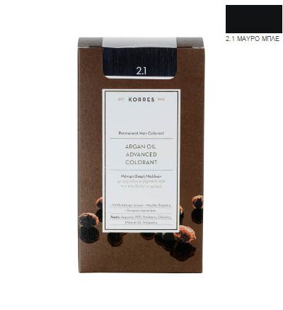 Korres Argan Oil Advanced Colorant No 2,1 Синьо Черно 50ml