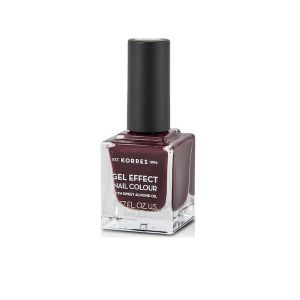 Korres Gel Effect Gloss Дълготраен Лак за Нокти Burgundy Red 57 11мл