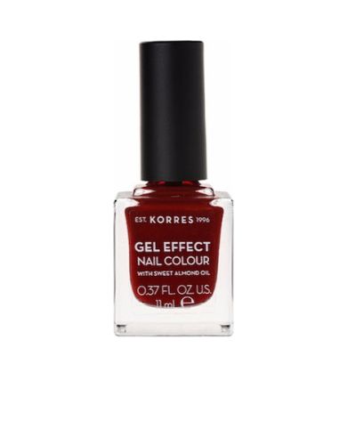 Korres Gel Effect Gloss Nail Polish Long Lasting Nail Polish Red 59 Wine Red 11ml