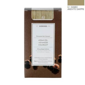 Korres Argan Oil Advanced Colorant Νr 8,1 Светло Пепелно Русо 50ml