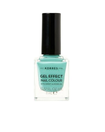 Korres Gel Effect Gloss Nail Polish Long Lasting Nail Polish Turquoise 98 Aquatic Turquoise 11ml