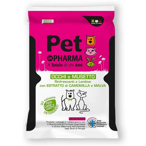 Pet In Pharma 30 Μαντηλάκια Σκύλου για Καθαρισμό Ματιών με Άρωμα Χαμομήλι