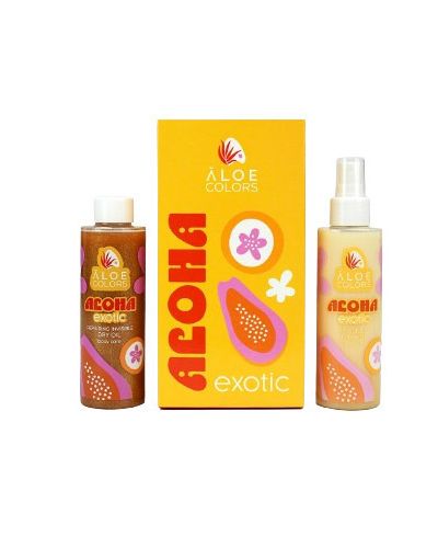 Aloe Colors Екзотична овлажняваща грижа с мъгла за тяло 150ml и масло за тяло 150ml