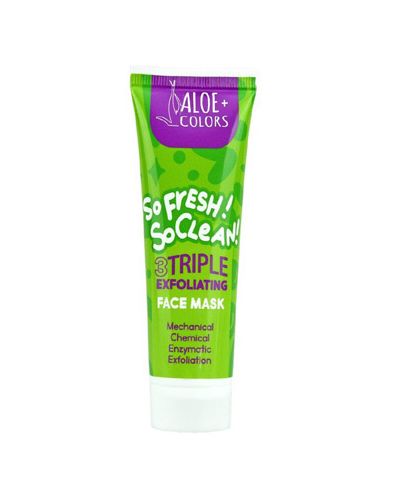 Aloe Colors So Fresh! So Clean! Тройна Ексфолираща Маска за Лице за Почистване 60мл