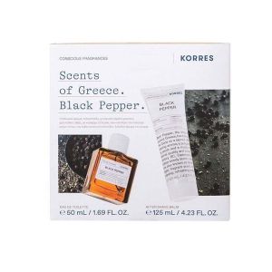 Korres PROMO PACK Black Pepper Eau De Toilette 50ml & Aftershave Emulsion 125ml.