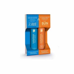Intermed VALUE PACK Luxurious Sun Care Hydrating Antioxidant Spray Mist 200ml & Sunscreen Invisible Spray SPF50 200ml.