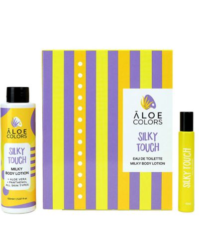 Дамски Комплект Aloe Colors Silky Touch с Лосион за Тяло и Тоалетна Вода