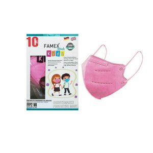 Famex Μάσκα Προστασίας FFP2 NR για Παιδιά σε Ροζ χρώμα 10τμχ