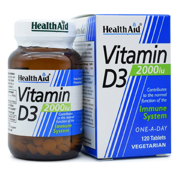 Health Aid Vitamin D3 2000iu 120 φυτικές κάψουλες