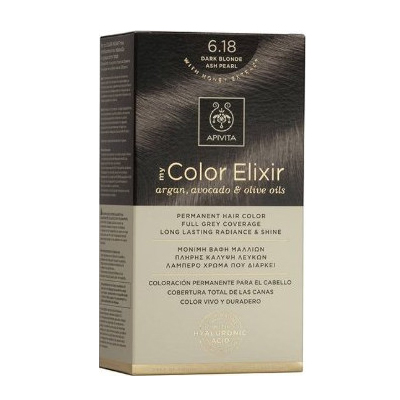 Apivita My Color Elixir 6.18 Тъмно Русо Пепелно Перлено