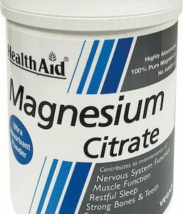 Здравна помощ Магнезиев цитрат на прах Хранителна добавка с магнезий 200g.