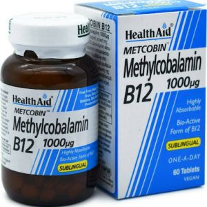 Health Aid Метилкобаламин Metcobin B12 Витамин 1000mcg 60 таблетки