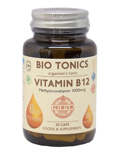 Bio Tonics Витамин B12 За Здраве на Нервната Система 1000mcg 30 Капсули