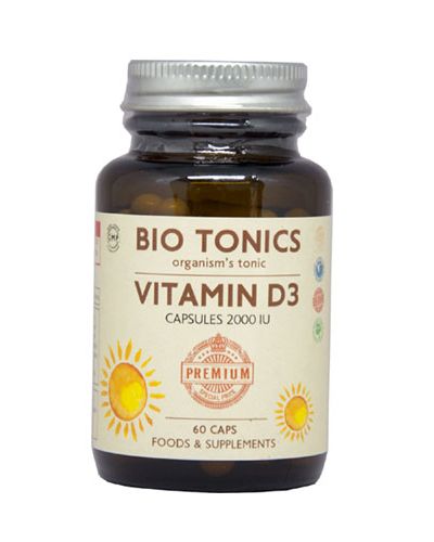 Bio Tonics Витамин D3 2000iu 60 Капсули