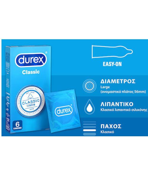 Durex Προφυλακτικά Classic 6τμχ