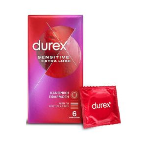 Презервативи Durex Sensitive Extra Lube Slim 6бр.
