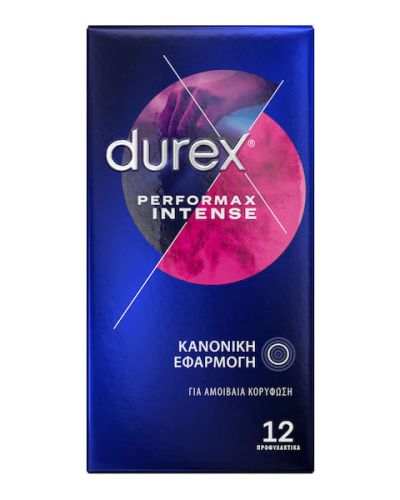 Durex Προφυλακτικά Performax Intense με Επιβραδυντικό και Ραβδώσεις 12τμχ