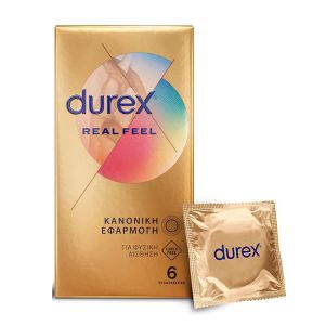 Durex Προφυλακτικά Real Feel χωρίς Λάτεξ 6τμχ