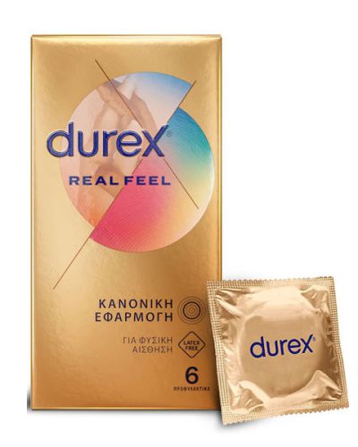 Durex Προφυλακτικά Real Feel χωρίς Λάτεξ 6τμχ