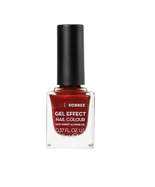 Korres Gel Effect Gloss Βερνίκι Νυχιών Μακράς Διαρκείας Velour Red 58 11ml