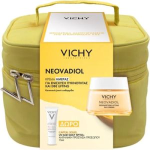 Vichy Promo Neovadiol Κρέμα Ημέρας Κατά της Χαλάρωσης 50ml Δώρο Capital Soleil UV-AGE DAILY SPF50+ 15ml σε Κίτρινο Νεσεσέρ 1τμχ