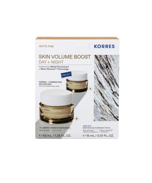 Korres White Pine Skin Volume Boost Day + Night  2τμχ